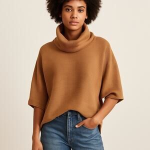 Esby Mesa Dolman Ribbed Knit Turtleneck Sweater